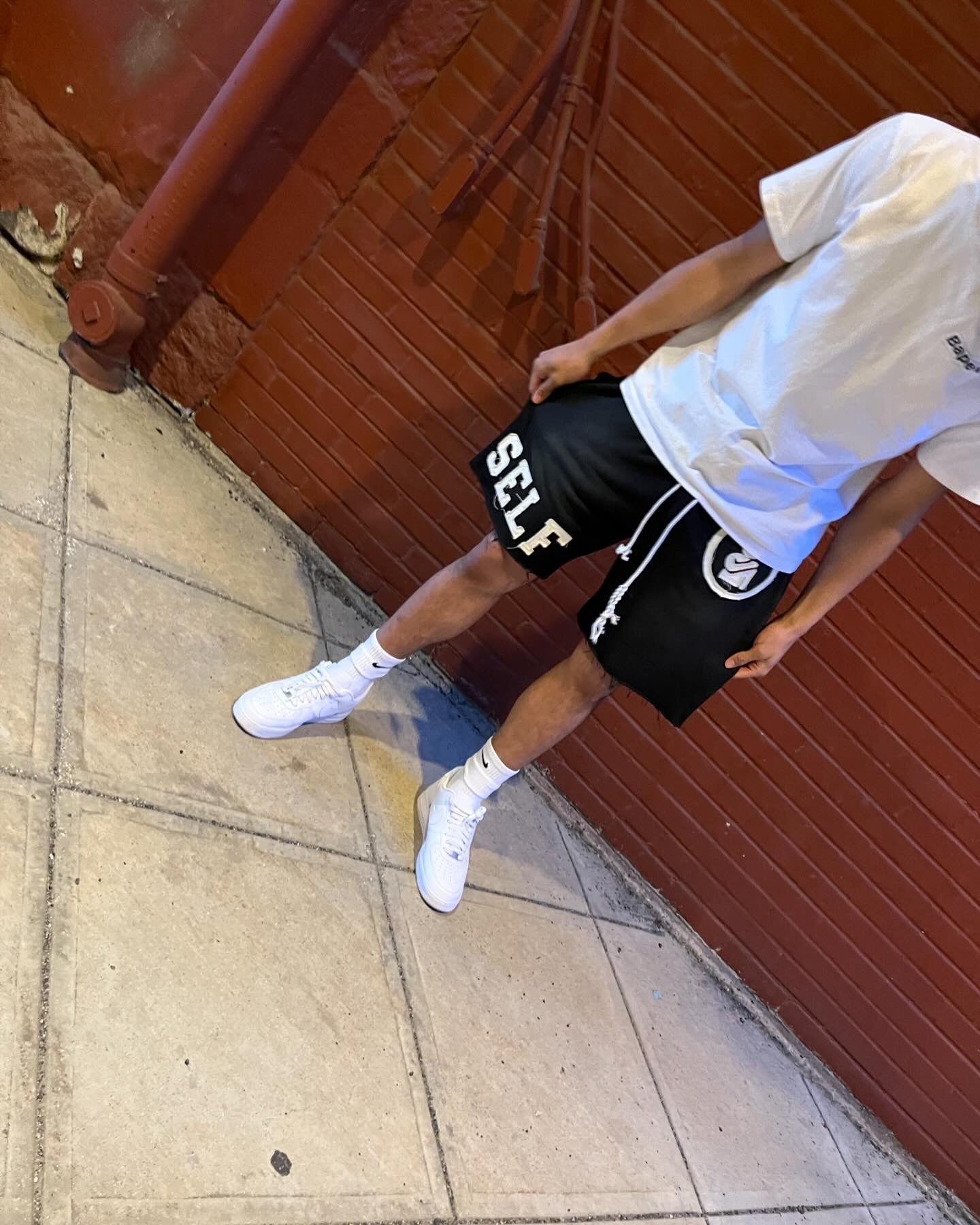 Black SELF Shorts