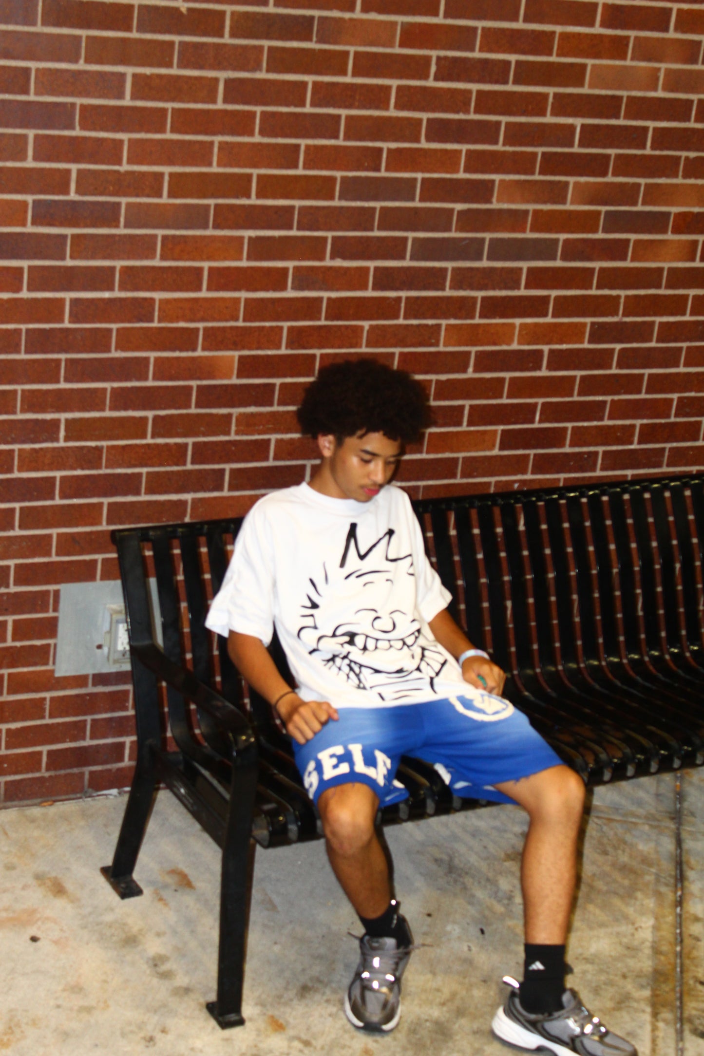 Blue "SELF" Shorts