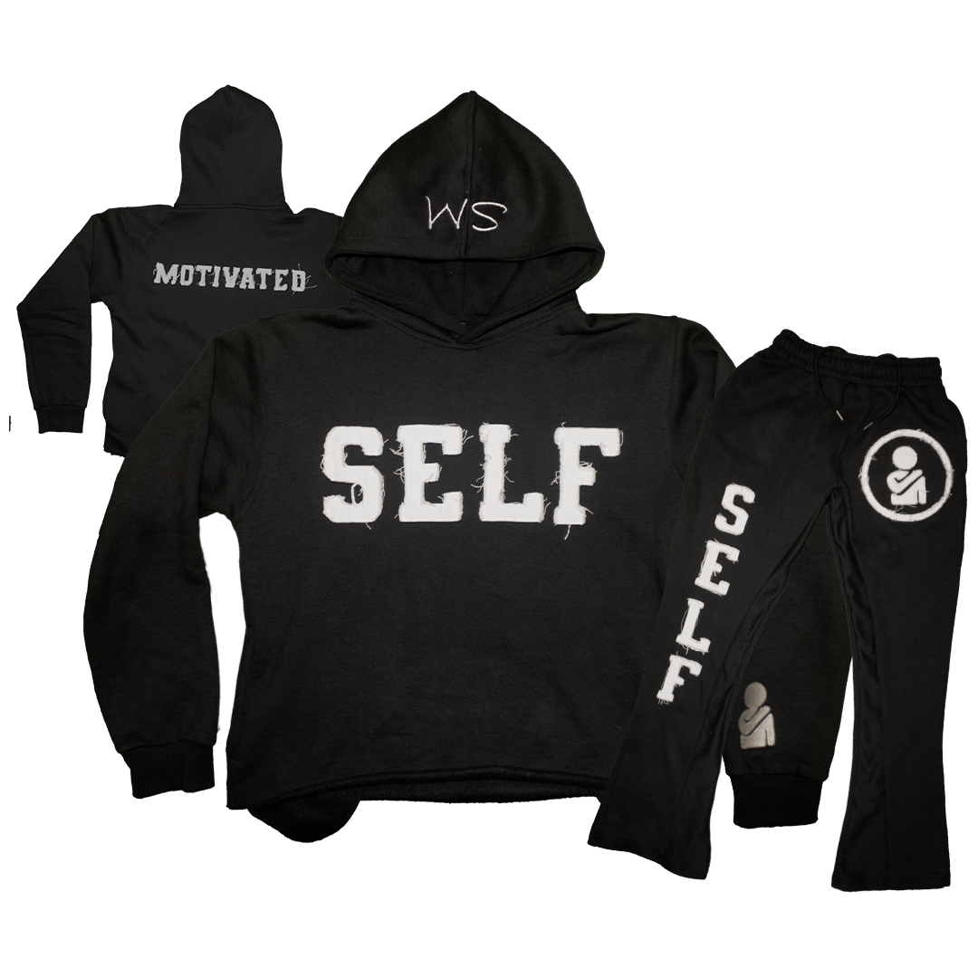 SELF Black Sweatsuit