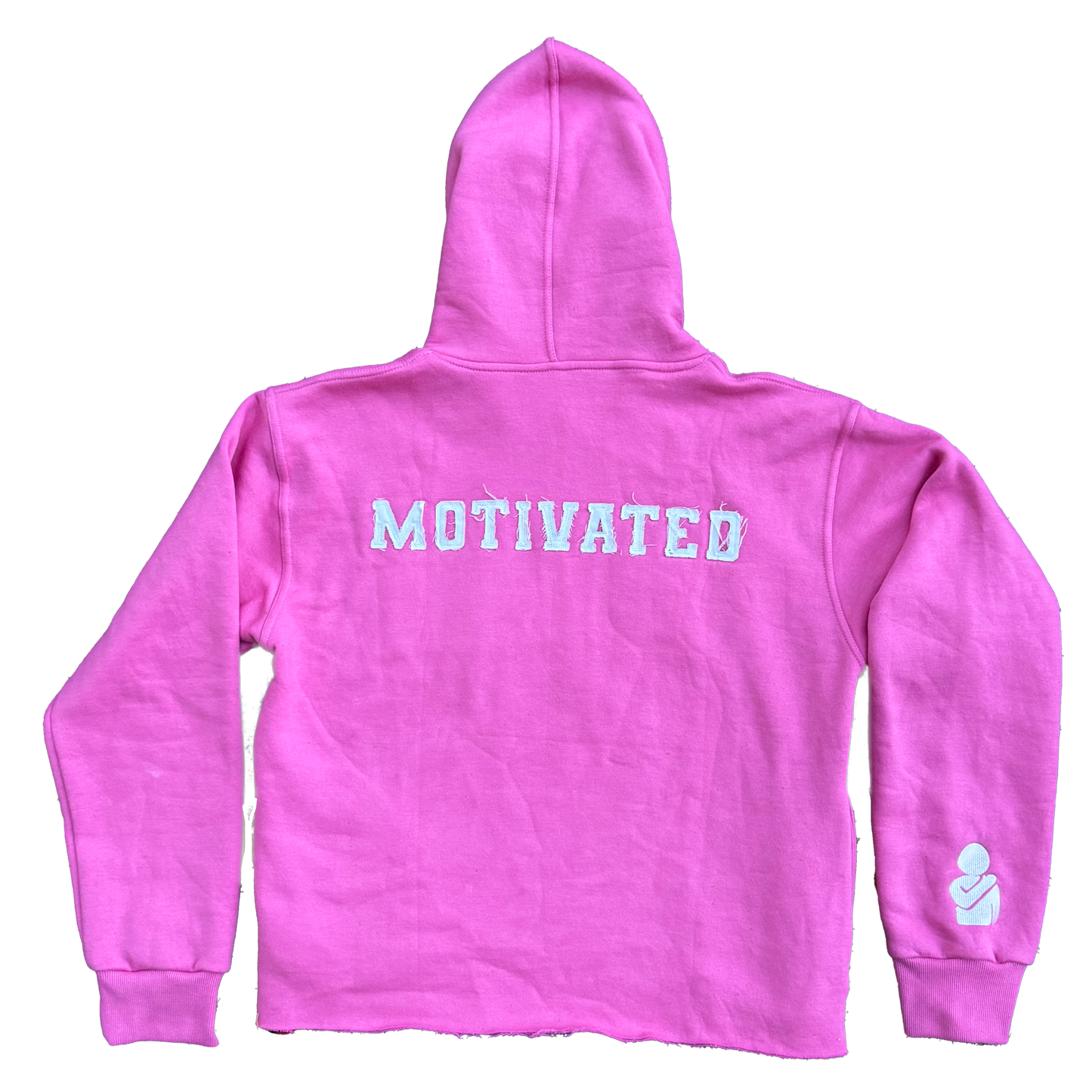 SELF Pink Cropped Hoodie