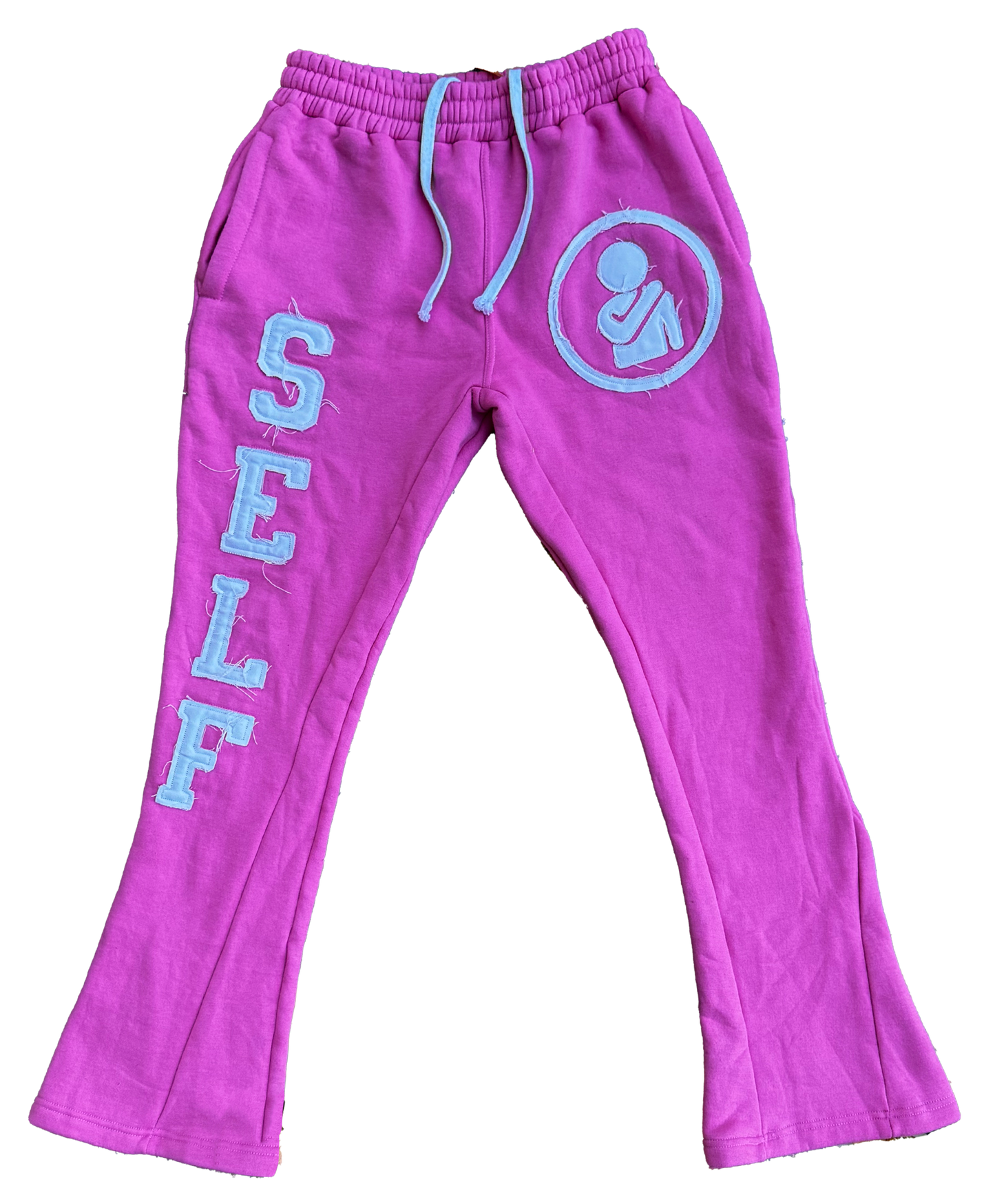 SELF Pink Flared Sweats