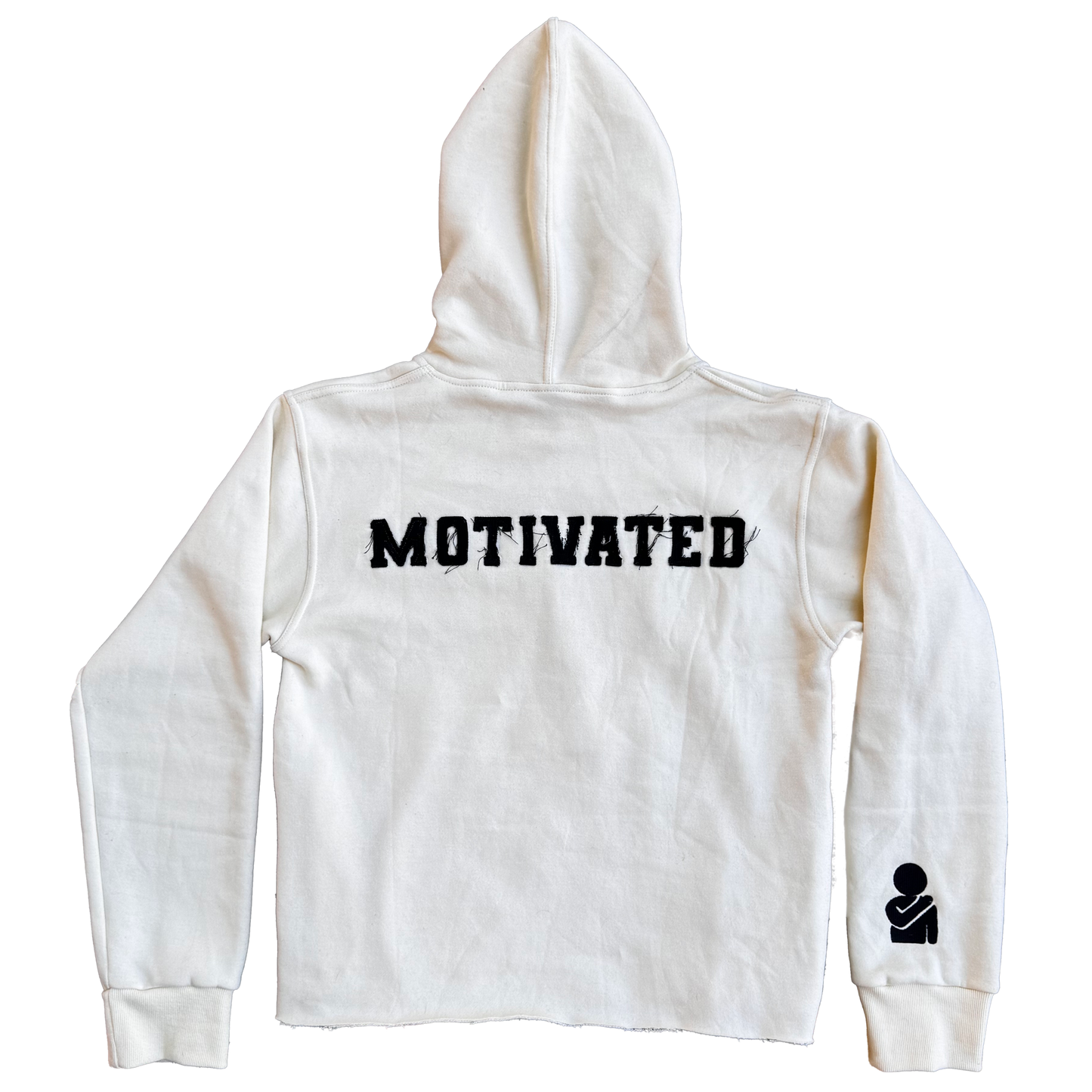 SELF Creme Cropped Hoodie