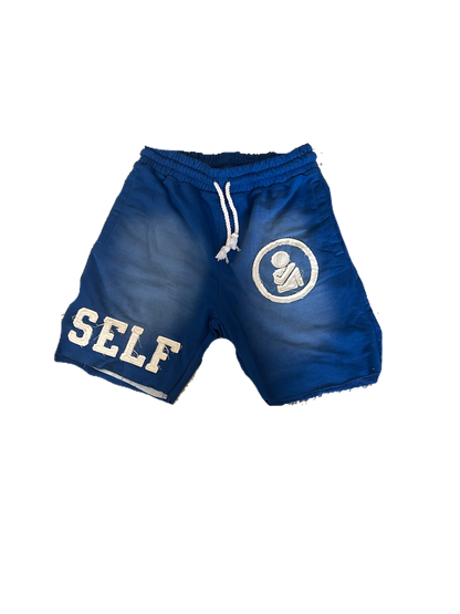 Blue "SELF" Shorts