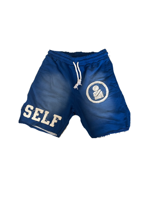 Blue "SELF" Shorts