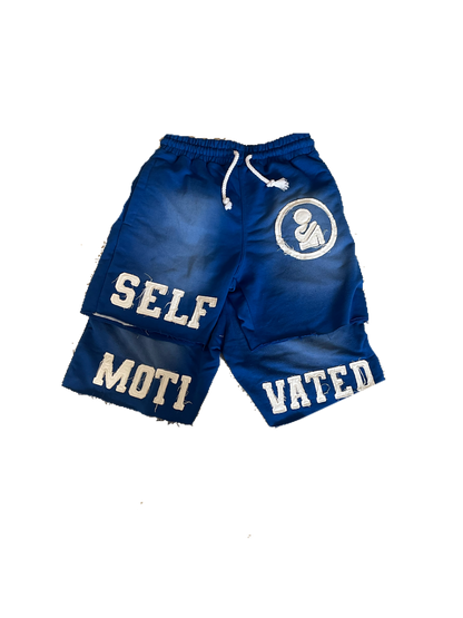 Blue "SELF" Shorts