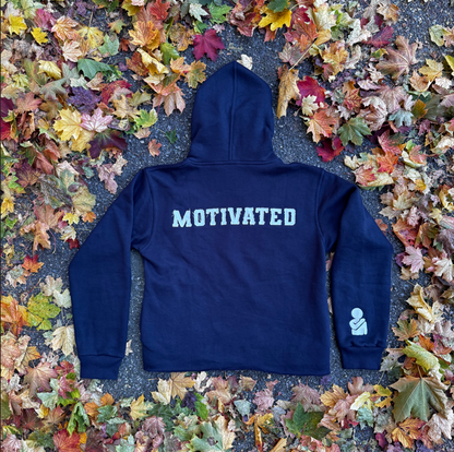 SELF Navy Cropped Hoodie