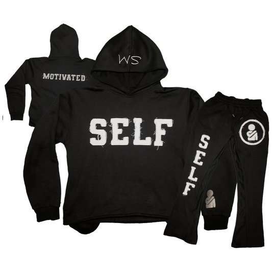 SELF Black Sweatsuit