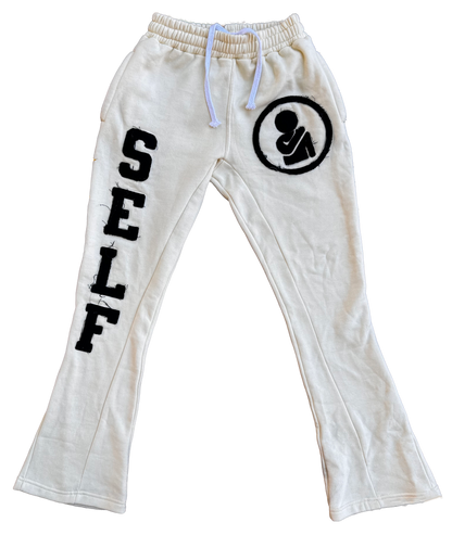 SELF Creme Flared Sweats